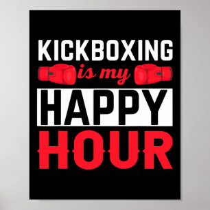 Kickboxen Mein Glückliches Stunde Lustiges Kickbox Poster