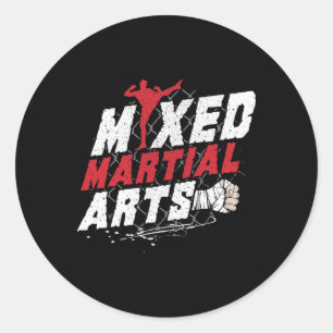 Kickboxen Mma Mixed Martial Arts Liebhaber Geschen Runder Aufkleber