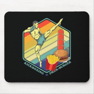 Kickboxen Muay Thai Boxen Pommes Burger Fastfood  Mousepad