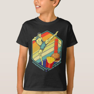 Kickboxen Muay Thai Boxen Pommes Burger Fastfood T-Shirt
