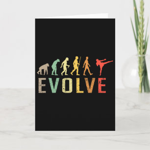 Kickboxen Muay-thai Evolution Vintage Lustiges Des Karte