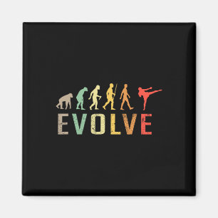 Kickboxen Muay-thai Evolution Vintage Lustiges Des Magnet