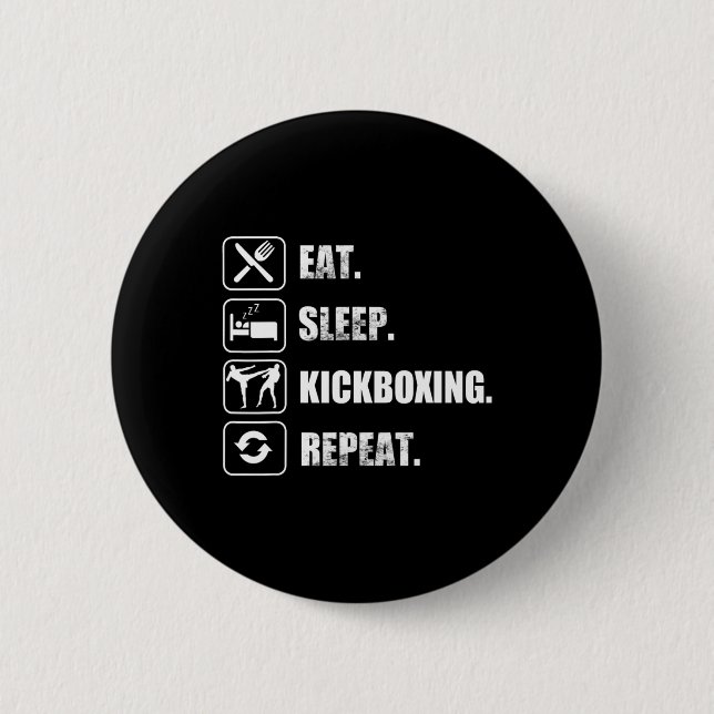Kickboxen Muay Thai Kampfsport Tiger Sak Yant  Button (Vorderseite)