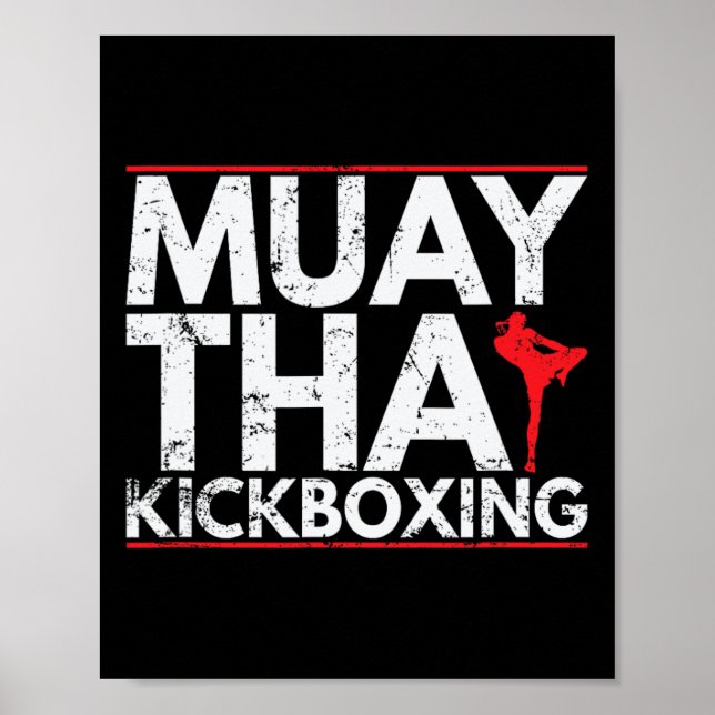 Kickboxen Muay Thai Präzision Und Ausdauer  Poster (Vorne)