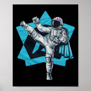 Kickboxen Muay Thai Taekwondo Hochtritt Lustiger A Poster