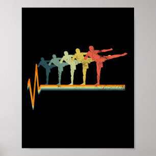 Kickboxen Muay Thai Thaiboxen Mma Vintage Poster