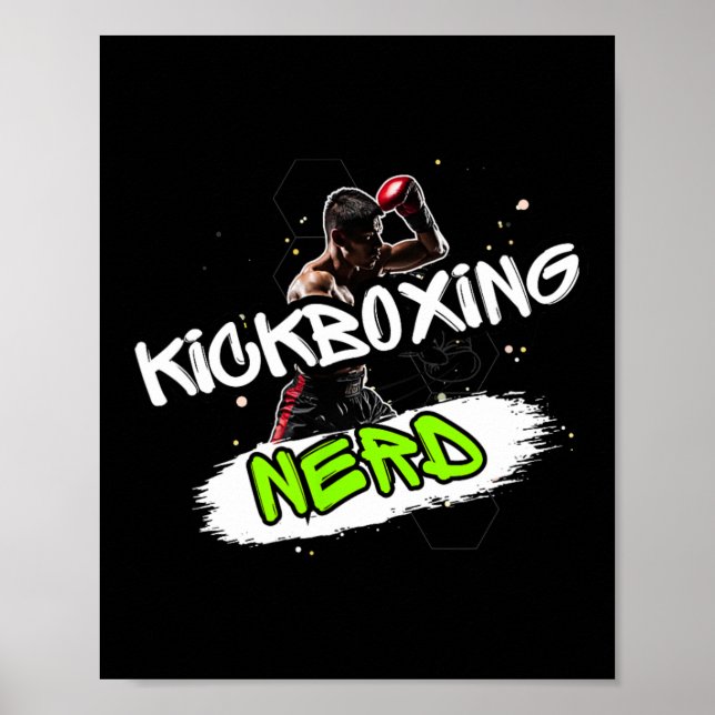 Kickboxen Nerd  Poster (Vorne)