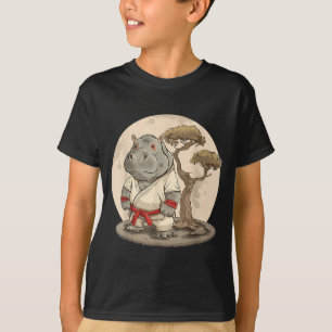 Kickboxen Nilpferd Taekwondo Karate MMA Lustig T-Shirt