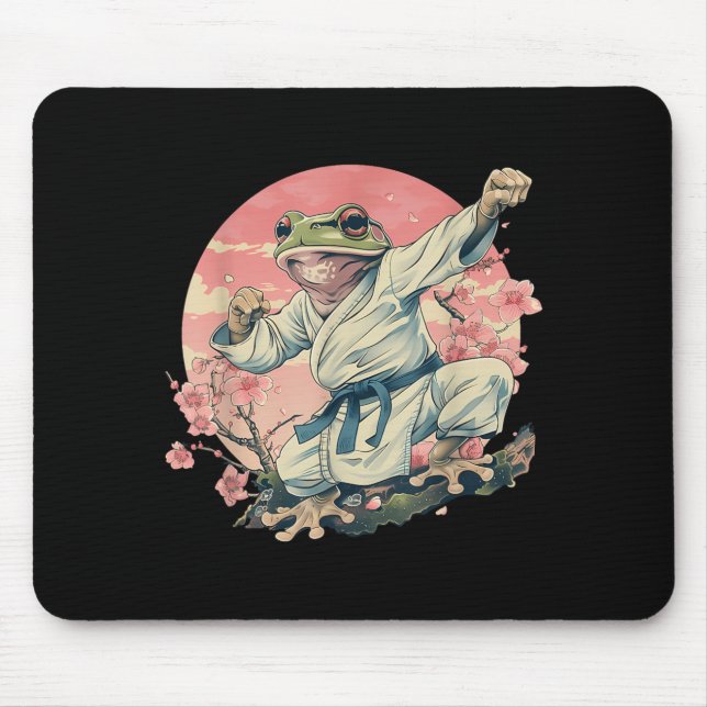 Kickboxen Sakura Jiu-Jitsu Judo Mma Kröte Mousepad (Vorne)