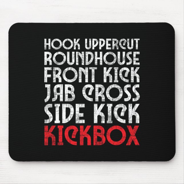 Kickboxen Schläge - Kickboxer Kampfsporttrainer  Mousepad (Vorne)