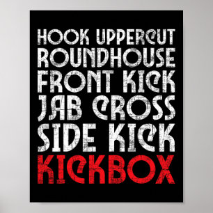 Kickboxen Schläge - Kickboxer Kampfsporttrainer Poster