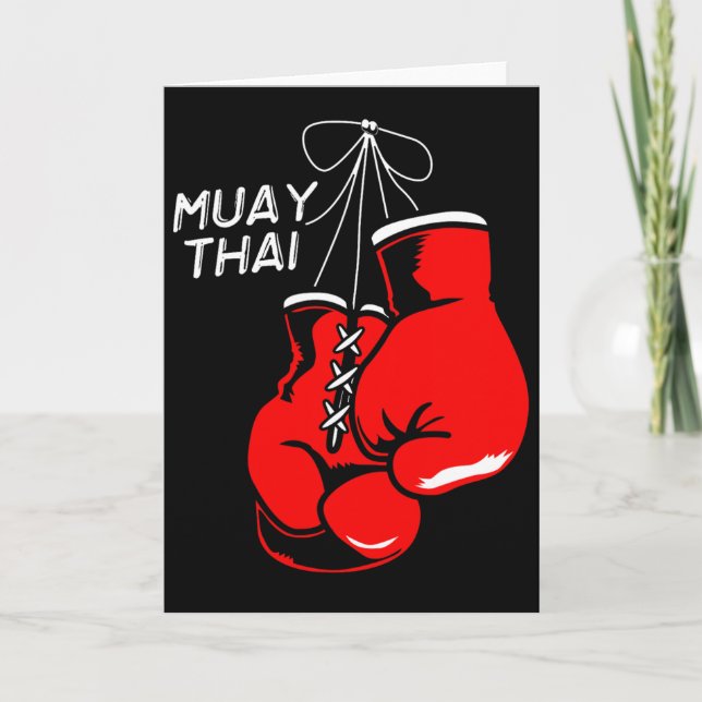 Kickboxen Thai Boxing Muay Thai Handschuhe Karte (Vorderseite)