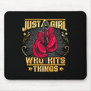 Kickboxen Thai Boxing Zitat Nur Ein Mädchen Das Sc Mousepad