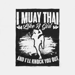 Kickboxen Thailand Mma Thai Boxing Muay Thai Mädch Fleecedecke