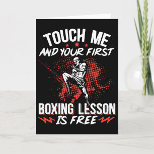 Kickboxen Vintage Berühre Mich Und Dein Erstes Box Karte