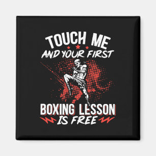 Kickboxen Vintage Berühre Mich Und Dein Erstes Box Magnet