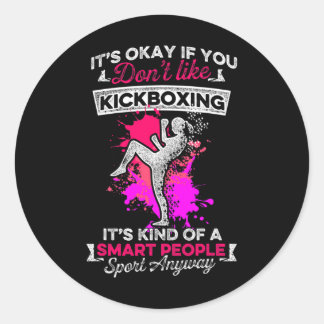 Kickboxen wie Kickbox-Training Runder Aufkleber