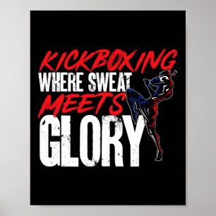 Kickboxen, wo Schweiß Ruhm trifft Kickboxer Marti Poster