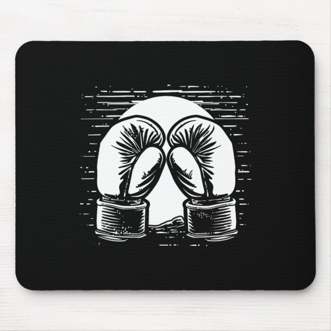 Kickboxen Zeichnen Selbstverteidigung  Mousepad (Vorne)