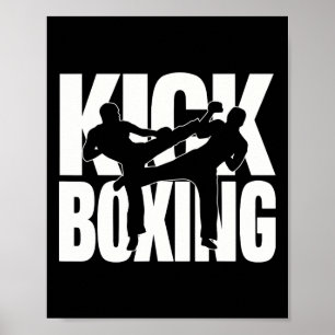 Kickboxen - Zwei Männer machen Kickboxen für Kickb Poster