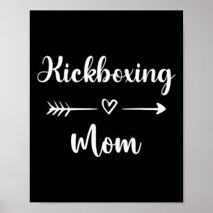 Kickboxende Mutter Frau Kickboxen Sportliebhaberin Poster