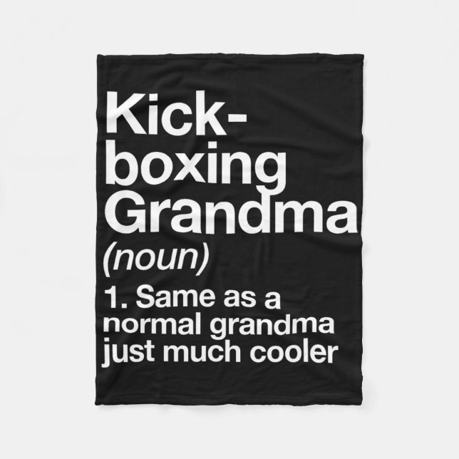 Kickboxende Oma Definition Lustig Sport  Fleecedecke (Vorderseite)