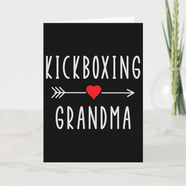 Kickboxende Oma Stolz Kickboxende Großmutter Pro Karte (Vorderseite)