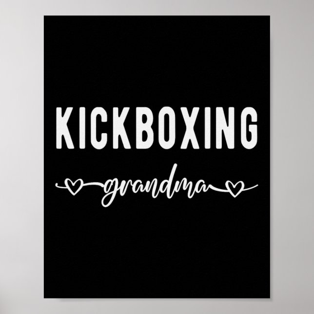 Kickboxende Oma stolze Kickboxende Großmutter  Poster (Vorne)