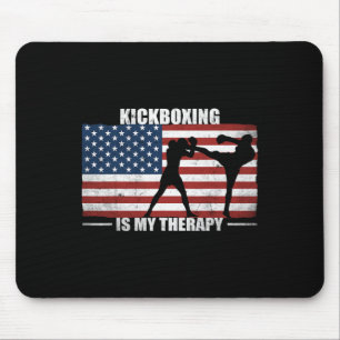 Kickboxer Amerikanische Flagge Vintage Us Kickboxe Mousepad
