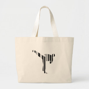 KICKBOXER BAR CODE Kickboxen Barcode-Muster Jumbo Stoffbeutel
