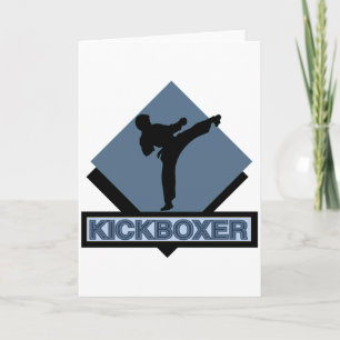 Kickboxer blauer Diamant Feiertagskarte