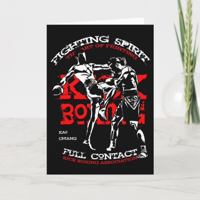 Kickboxer-Design für MMA-Fans Karte (Vorderseite)