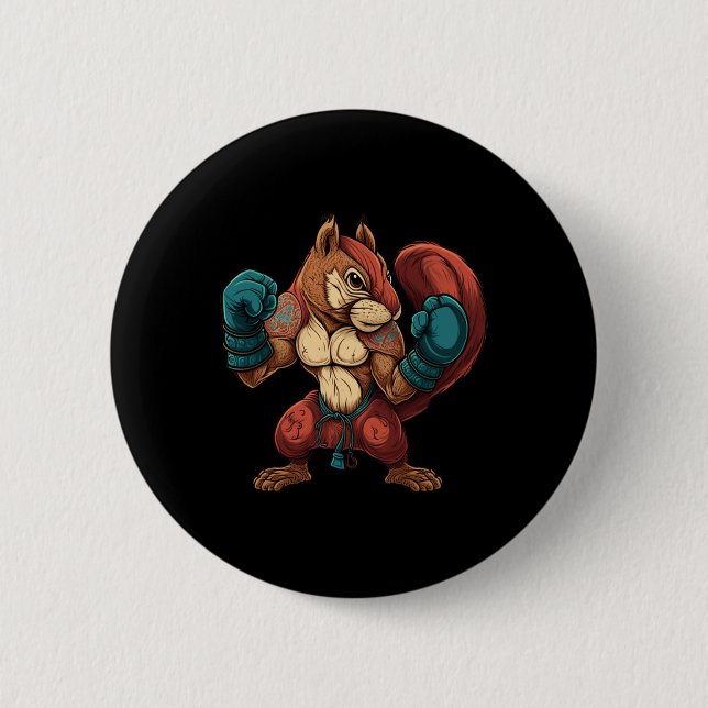 Kickboxer-Eichhörnchen-Boxhandschuhe Mma Kickbo Button (Vorderseite)