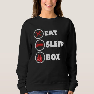 Kickboxer Essen Schlaf Boxen Boxen Boxer Kickboxen Sweatshirt