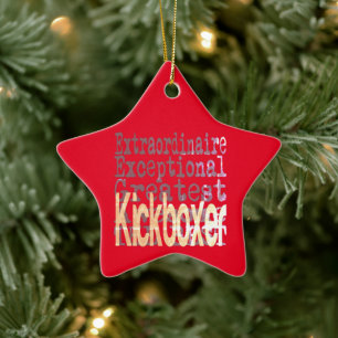 Kickboxer Extraordinaire Keramik Ornament