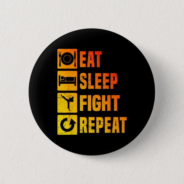 Kickboxer Herren Kickbox Kickboxen Boxen  Button (Vorderseite)