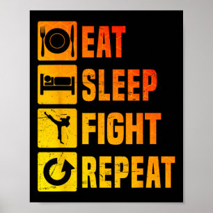 Kickboxer Herren Kickbox Kickboxen Boxen Poster