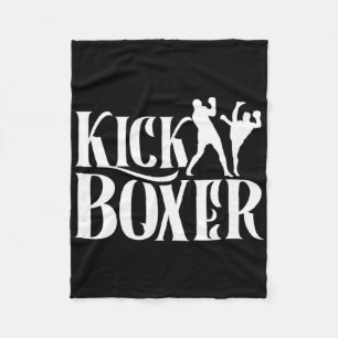 Kickboxer Kickbox Kick Boxing Kickboxing Kampfspor Fleecedecke