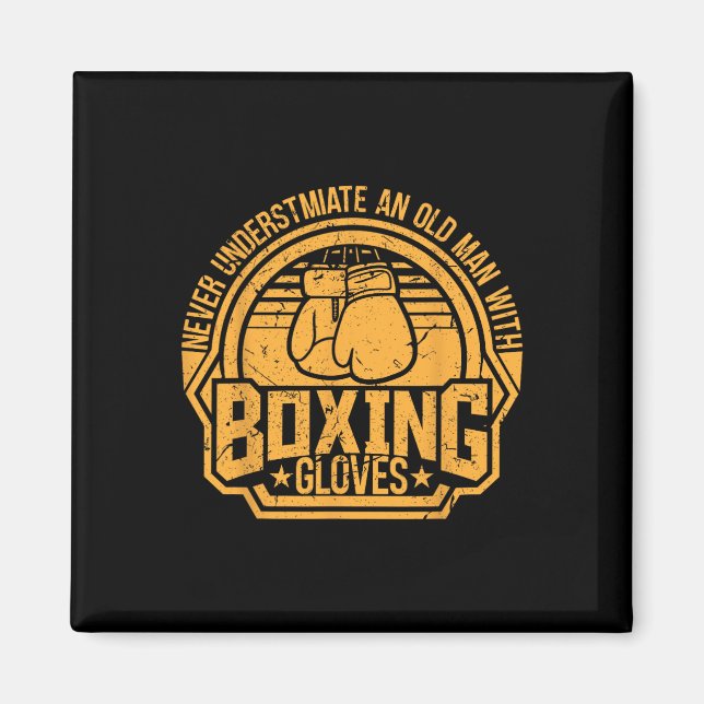 Kickboxer Kickboxen Boxer Boxen Vintage-Design  Magnet (Vorne)