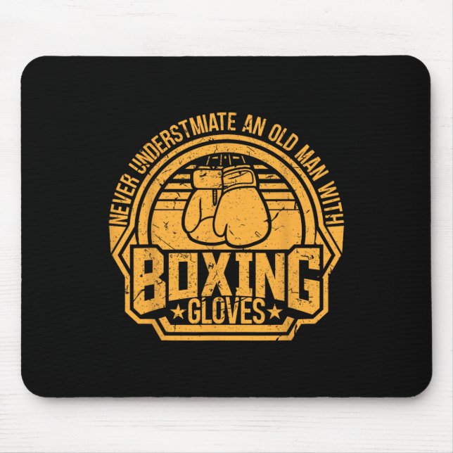 Kickboxer Kickboxen Boxer Boxen Vintage Design  Mousepad (Vorne)