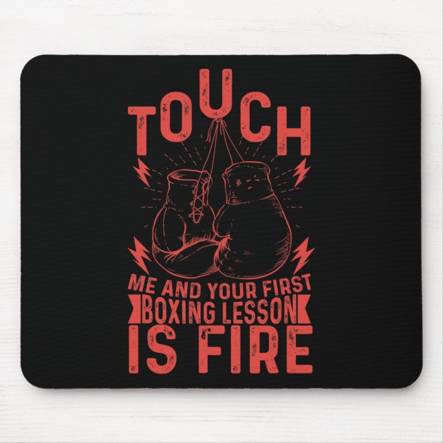 Kickboxer Kickboxen Boxer Boxen Vintage-Design _ Mousepad (Vorne)