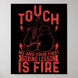 Kickboxer Kickboxen Boxer Boxen Vintage-Design _ Poster
