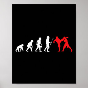 Kickboxer-Kickboxen-Entwicklungstraining Kampf Poster