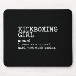 Kickboxer-Mädchen-Definition Lustige Frauen-Traine Mousepad