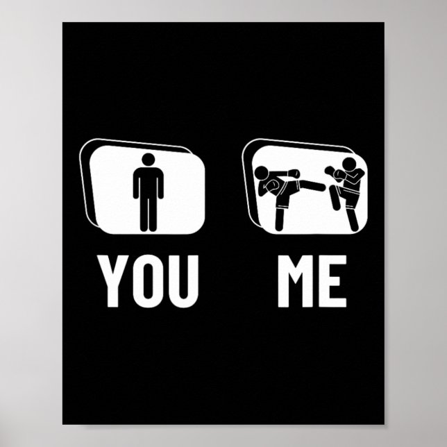 Kickboxer Proud Funny Men Kickboxing  Poster (Vorne)