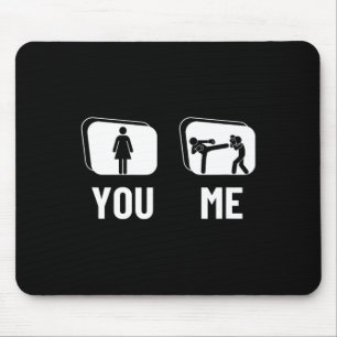 Kickboxer stolz lustige Frauen Kickboxen Mousepad