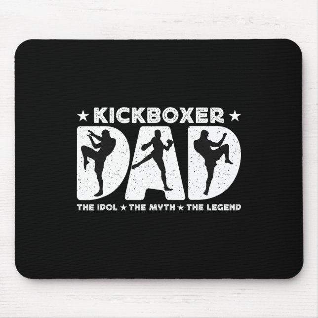 Kickboxer Vater Der Idol Der Mythos Liebt Kickboxe Mousepad (Vorne)