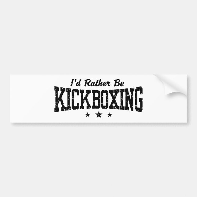 Kickboxing Autoaufkleber (Vorne)