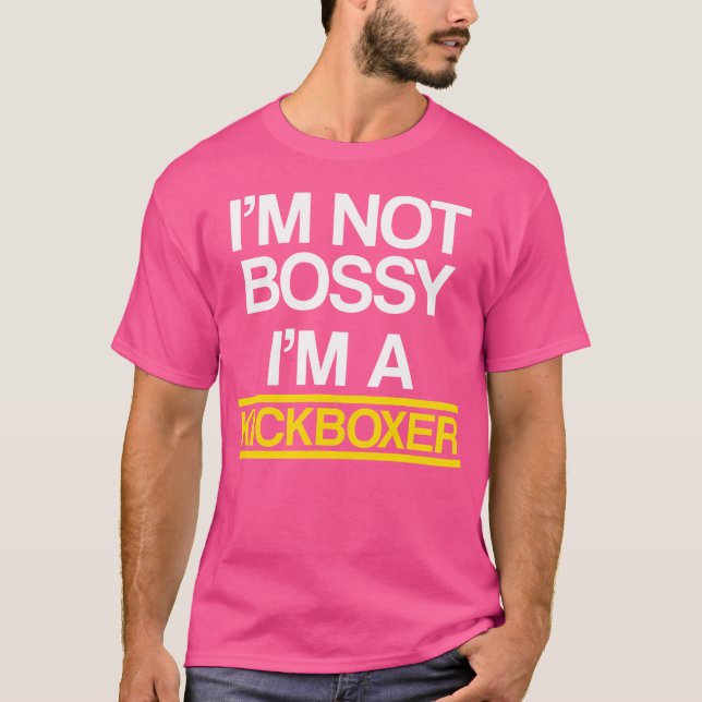 Kickboxing Bossy Kick Boxing Workout T-Shirt (Vorderseite)