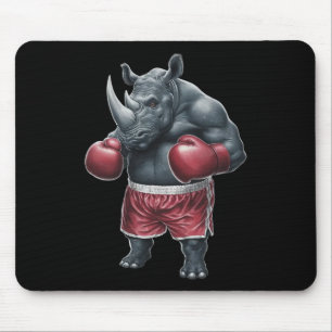 Kickboxing Boxer Rhino Workout Muay Thai Rh Mousepad